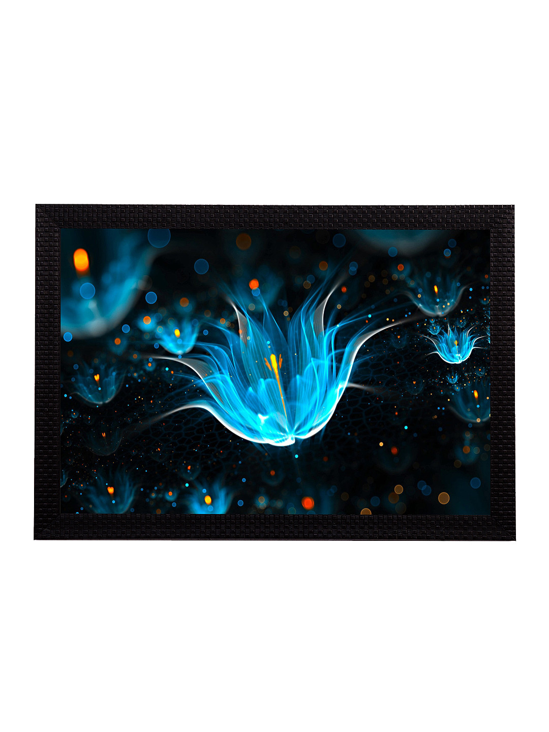 eCraftIndia Blue Flowers UV Wall Art