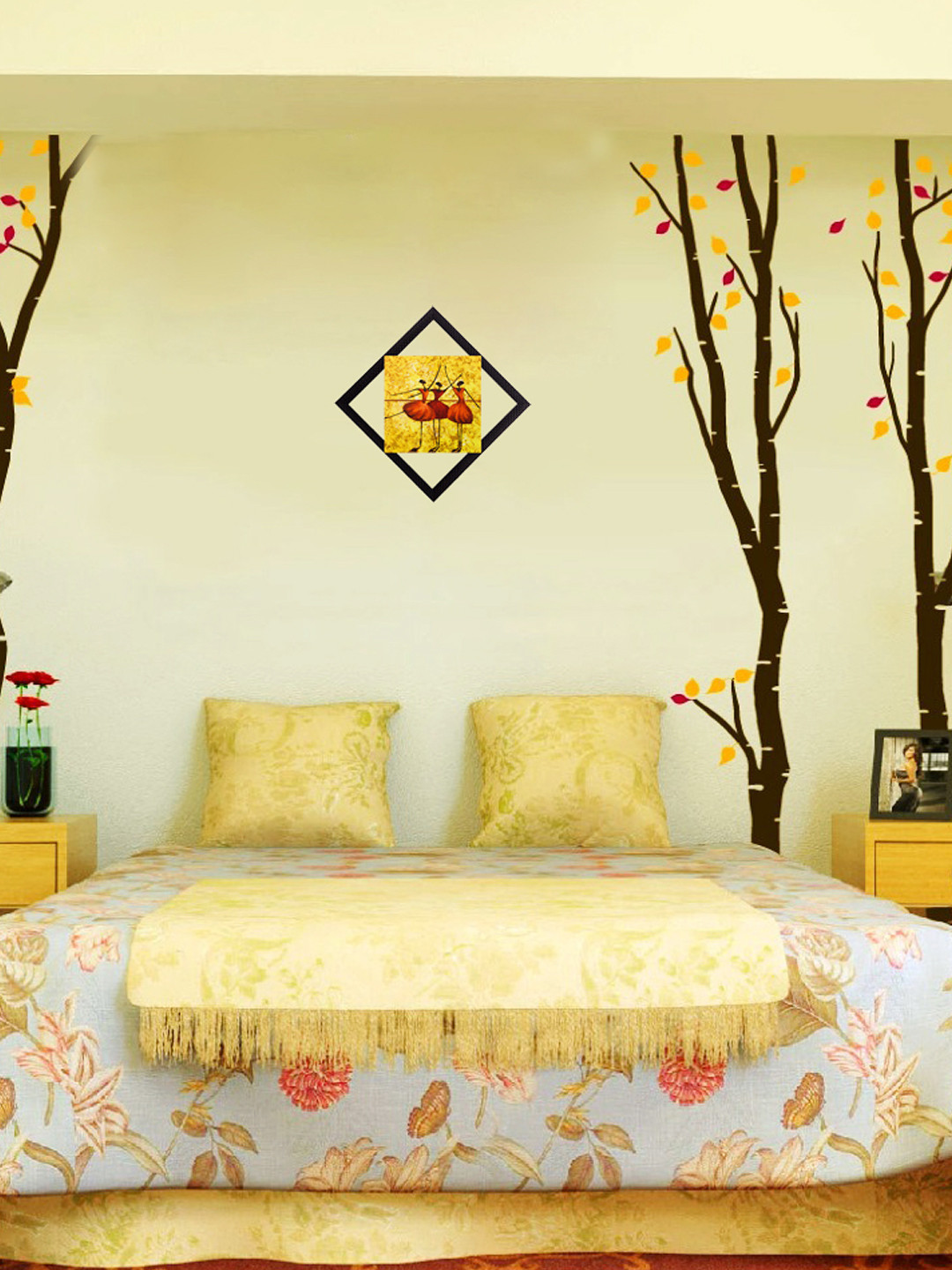 eCraftIndia Satin Matt Wall Square Paintings Wall Art -12 x 12 In