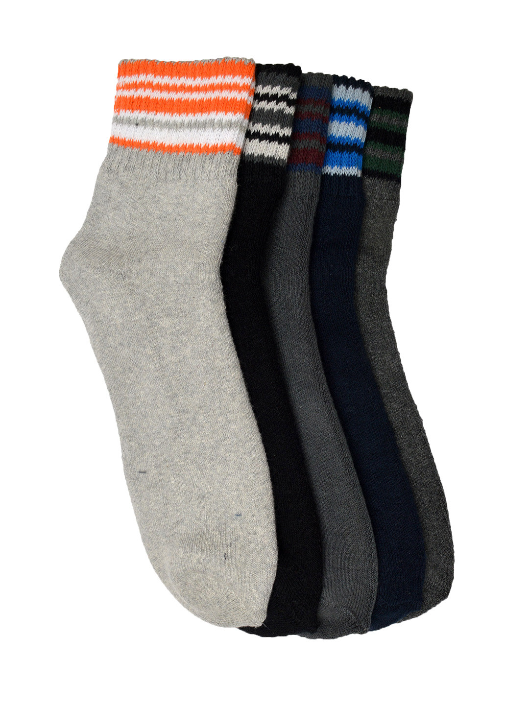 MARC Men Set of 5 Grey Ankle-Length Socks
