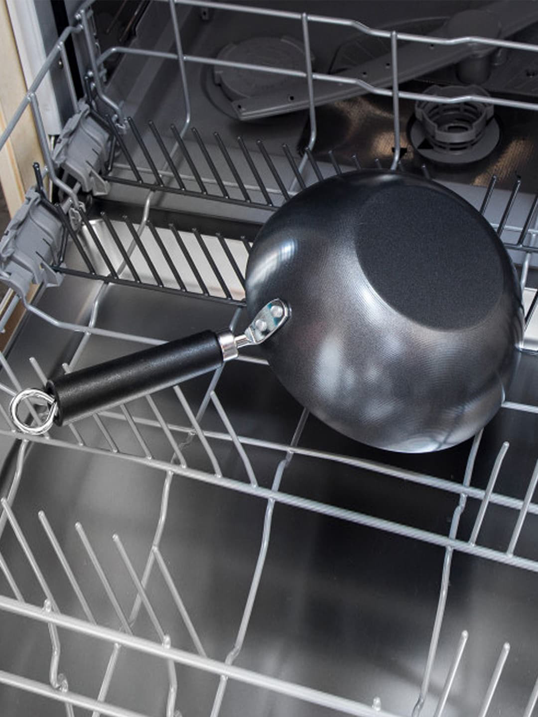 KEN HOM Black Solid Carbon Steel Wok