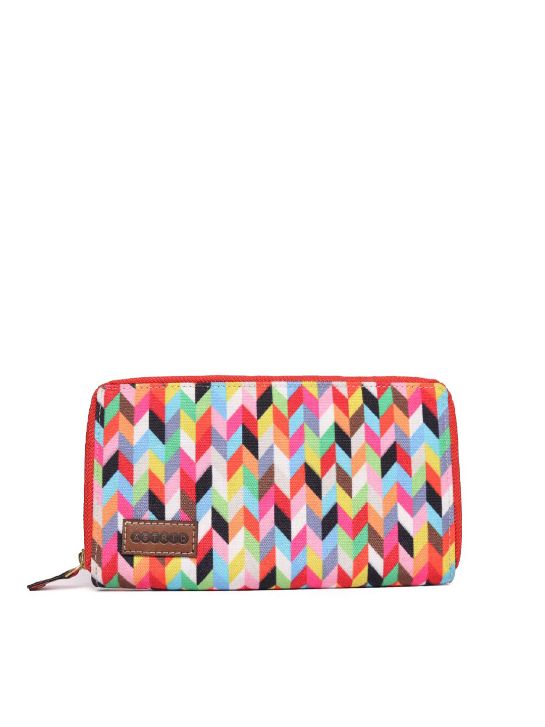 ASTRID Women Multicolour Geometric Printed Zip Around Wallet