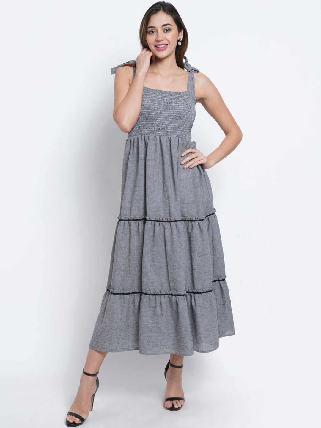 Purple State Grey Maxi Midi Dress