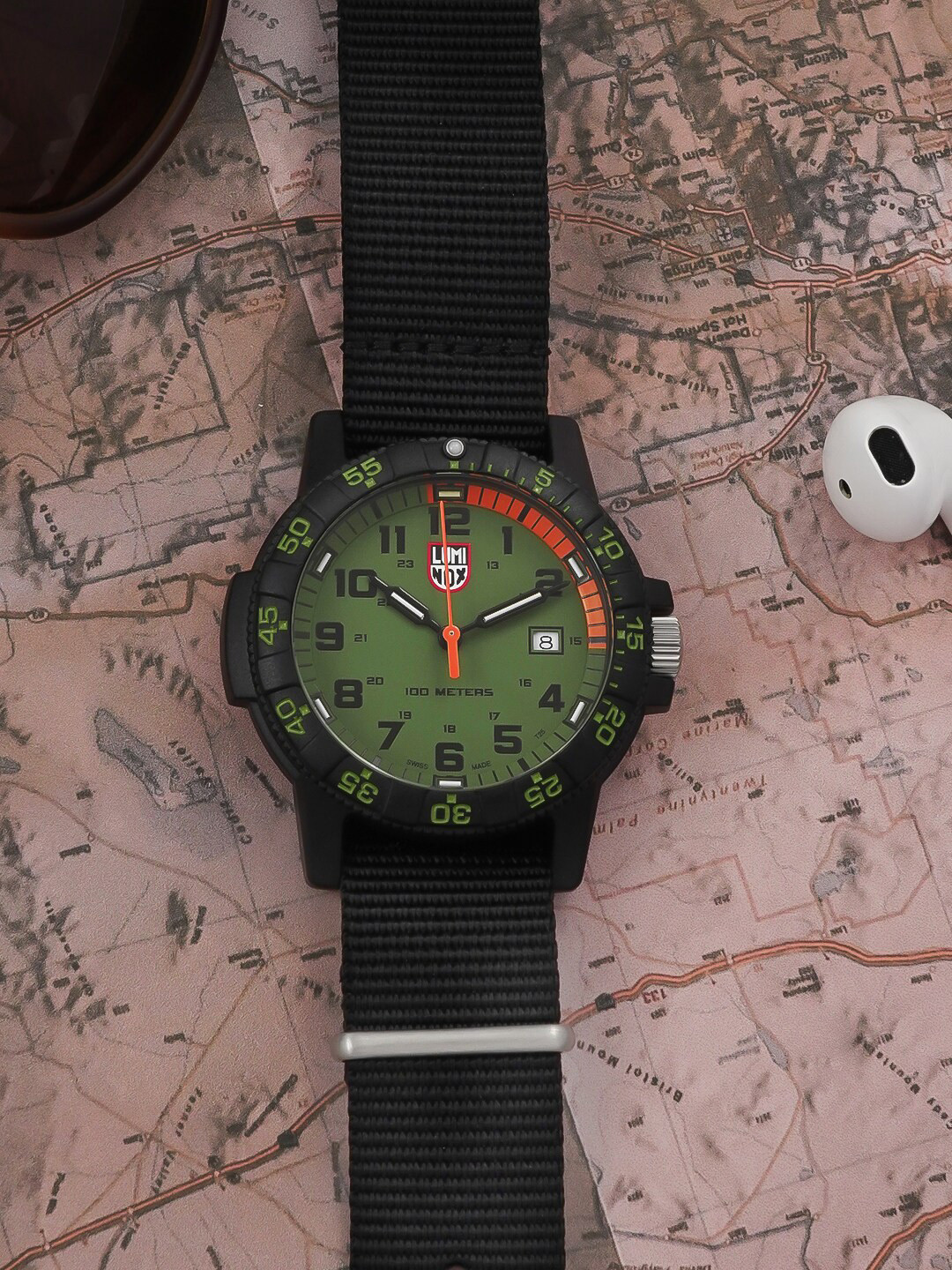 Luminox Men Green Dial & Black Straps Analogue Watch XS 0337