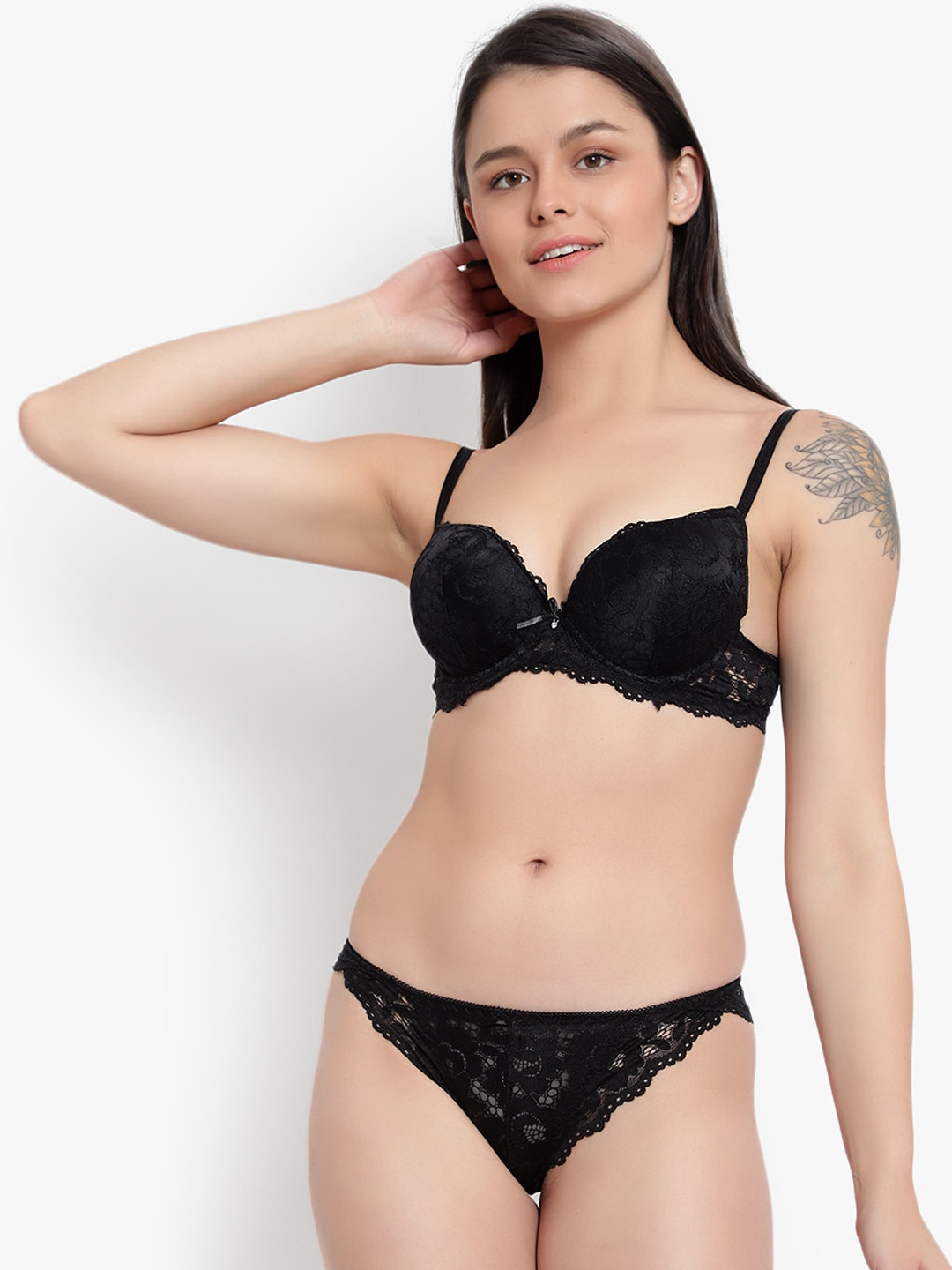 BRACHY Women Black Lingerie Set BCA_NBPSET02-30B