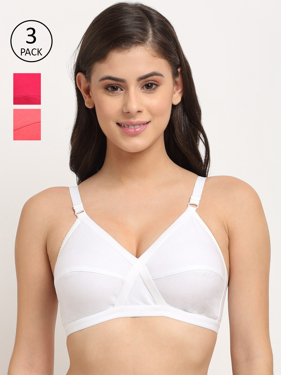Friskers Pack of 3 Cotton Bra 2O-312-02-312-15-314-08-30