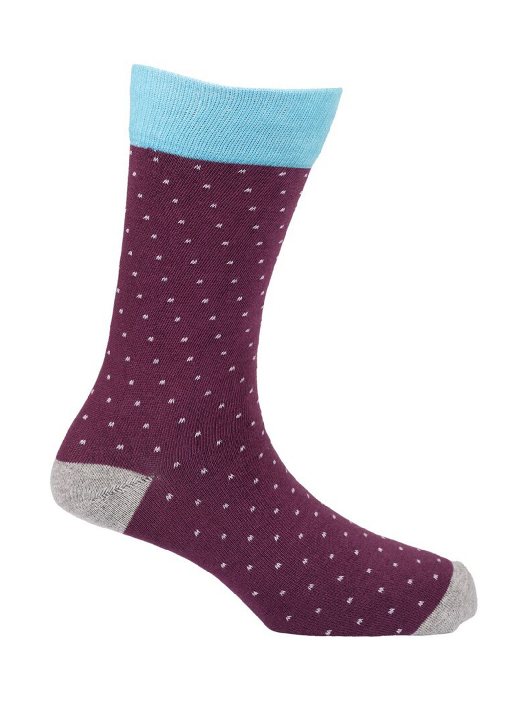 The Tie Hub Men Purple Crew Length Socks