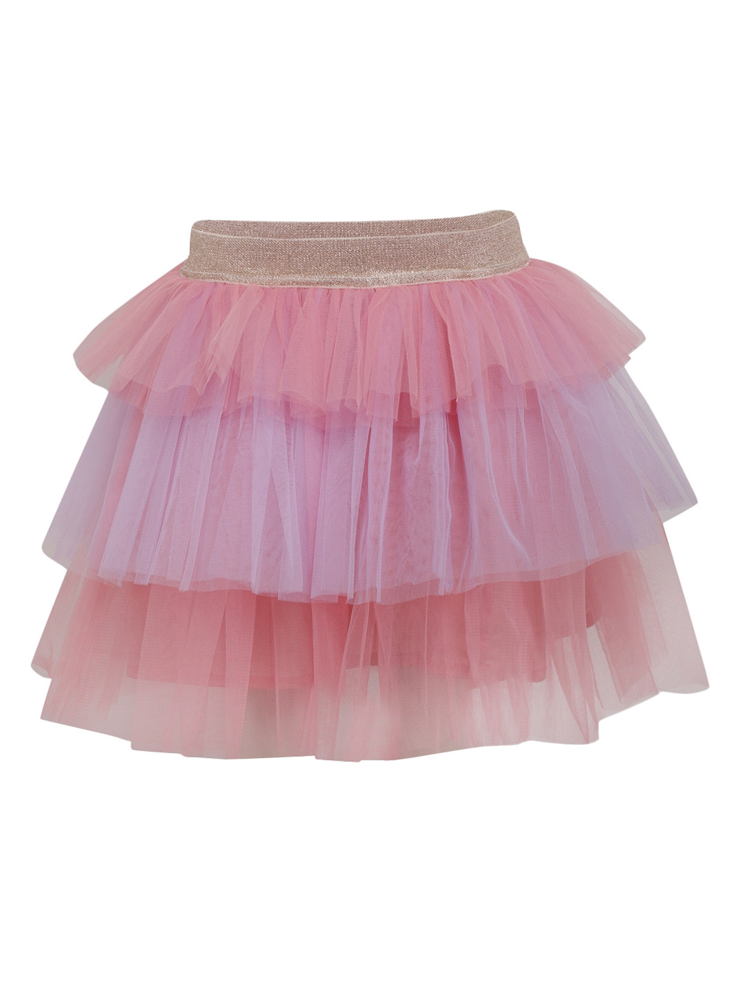 A Little Fable Girls Lavender Solid Tiered Tulle Skirt