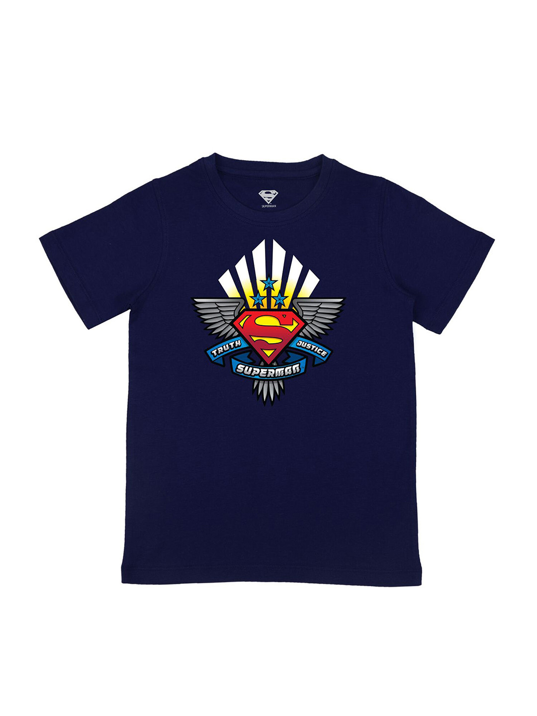 DC by Wear Your Mind Boys Navy Blue Superman Printed T-shirt