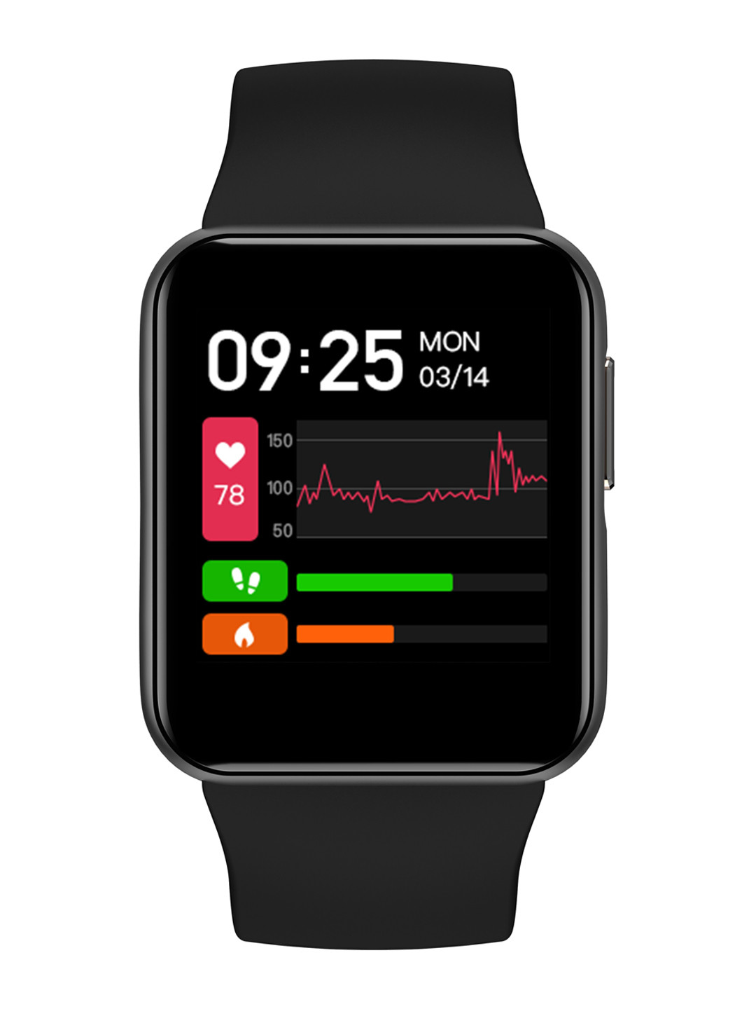 GOQii Unisex Black Solid Smartwatch