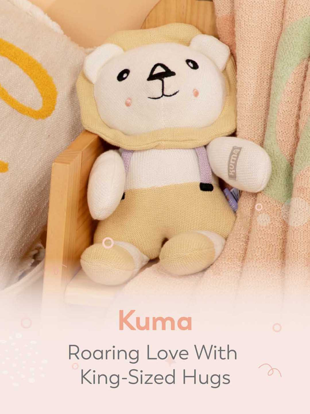 MiArcus Lion Soft Plush Toy White - Height 43 Cm