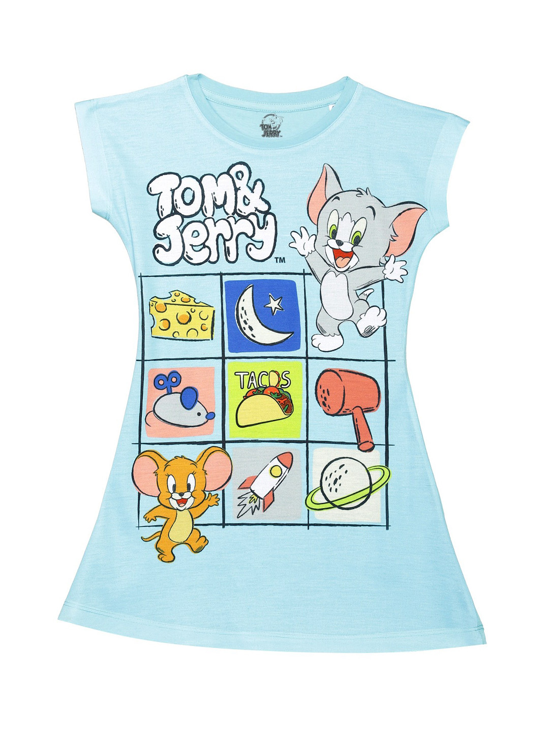 Tom & Jerry by Wear Your Mind Blue A-Line Dress