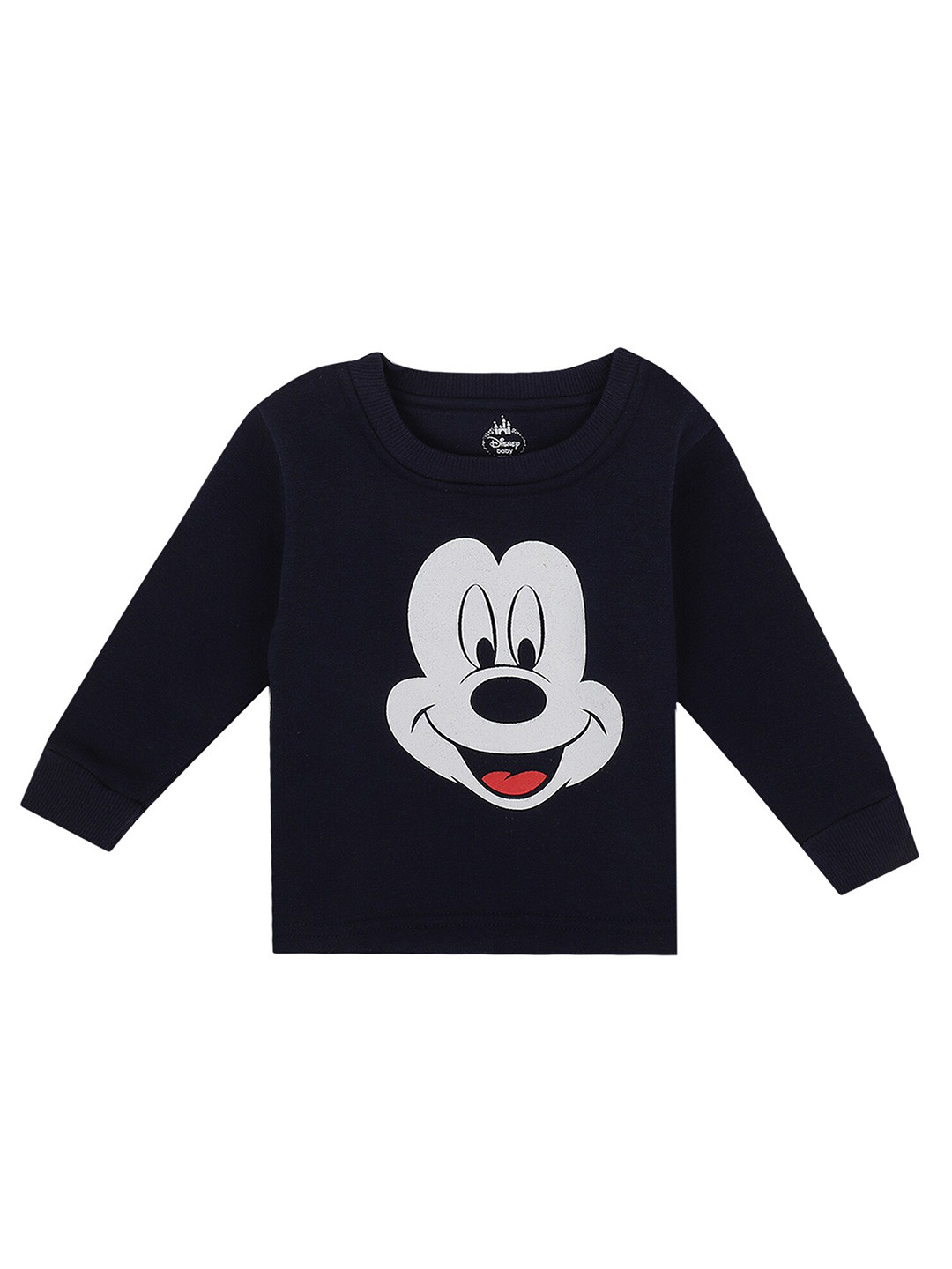 Bodycare Kids Girls Navy Blue Mickey Mouse Printed T-shirt