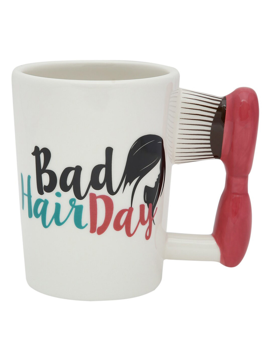 BonZeaL White Typography Ceramic Handmade Mug-360ml