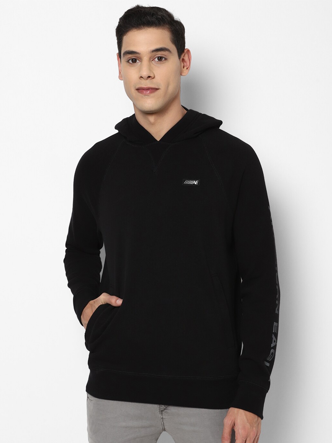 Buy AMERICAN EAGLE OUTFITTERS Men Black Hooded Sweatshirt Sweatshirts for Men 16332676 Myntra