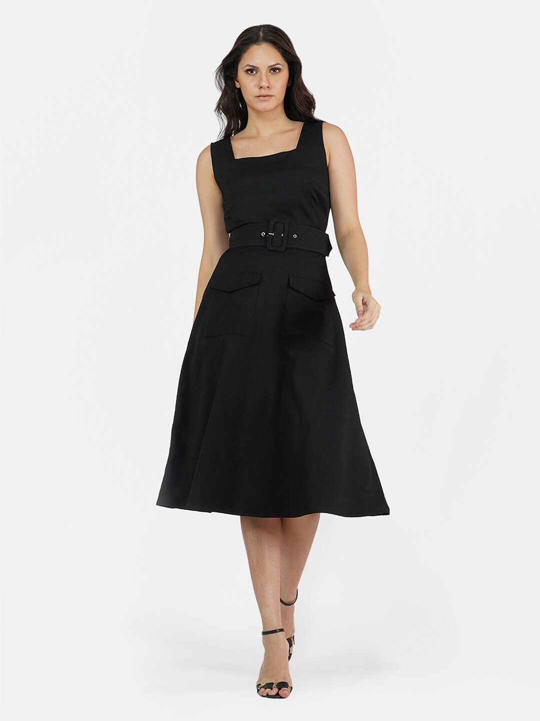 KLAS NOBL Black Midi Dress