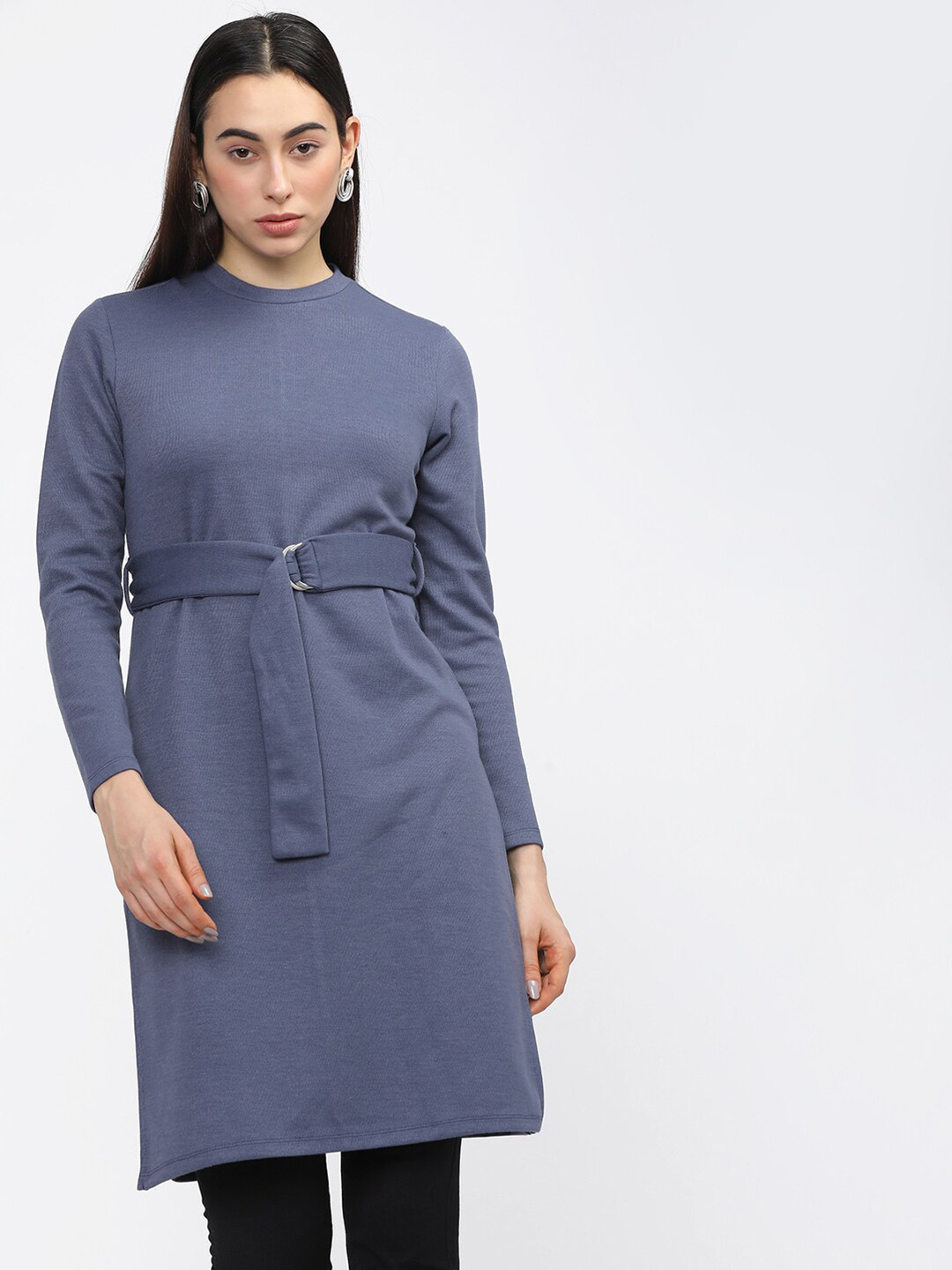 Vishudh Blue Belted Tunic