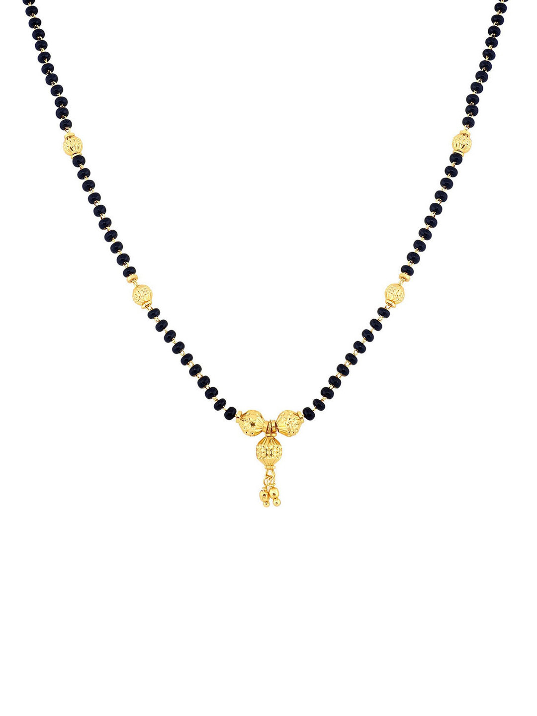 Sukkhi Lavish Gold-Plated Black Beaded Mangalsutra