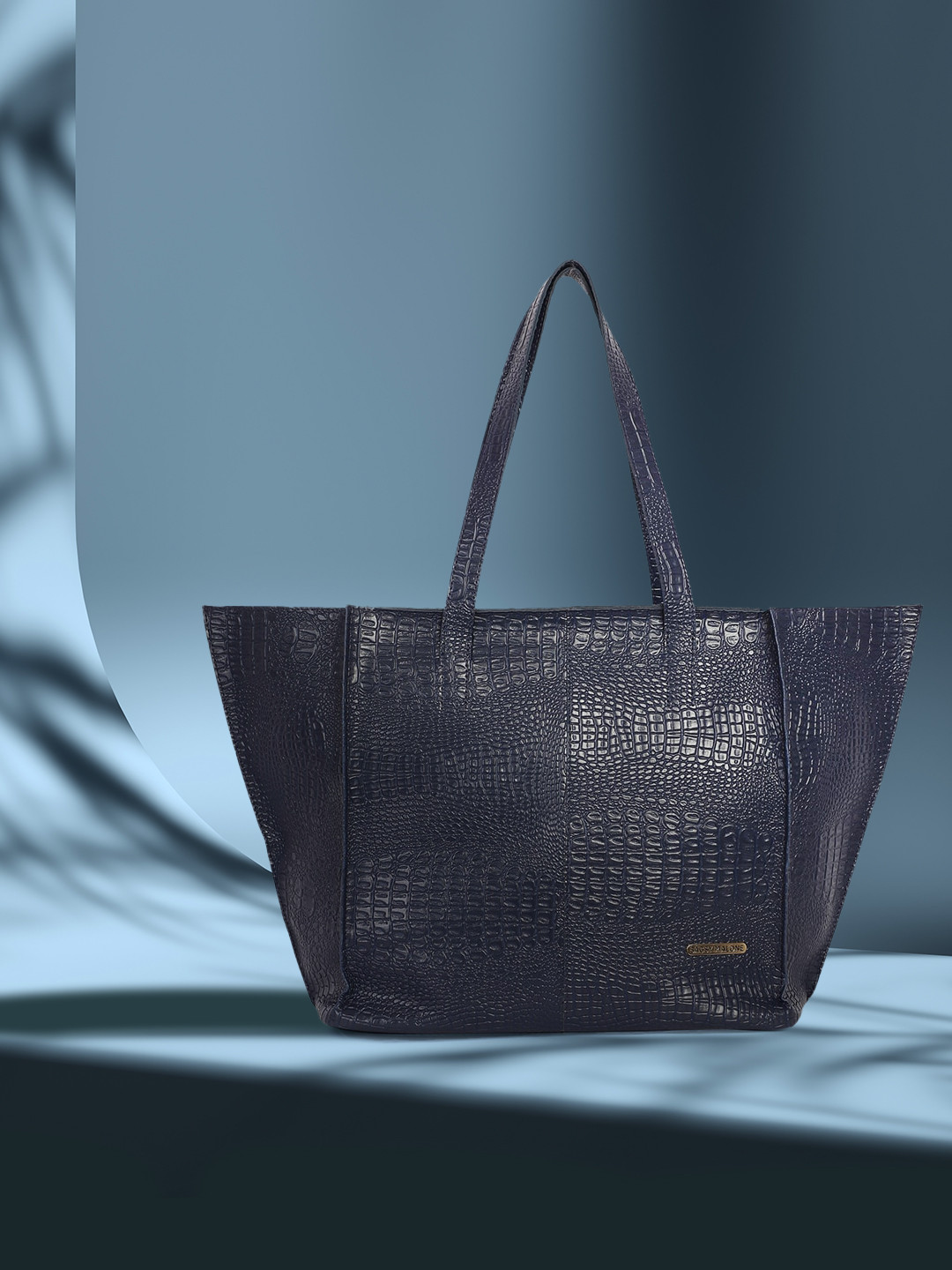 Bagsy Malone Women Blue Textured Swagger Shoulder Bag