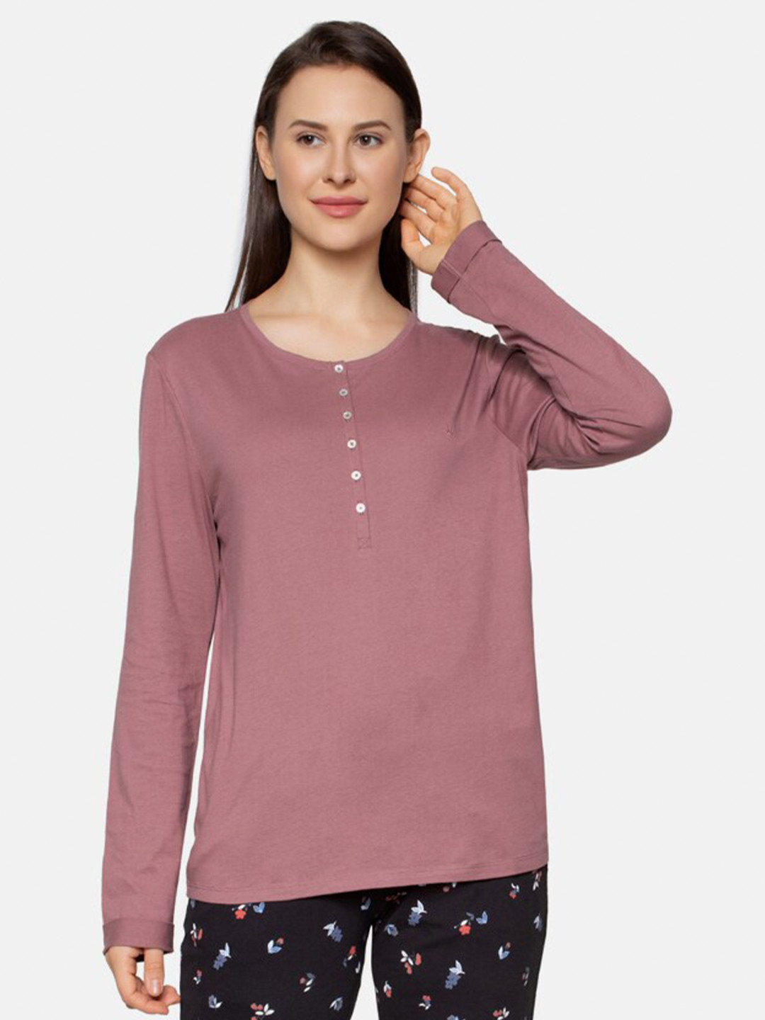 Triumph Women Mix & Match 100% Organic Cotton Long Sleeves Lounge Top