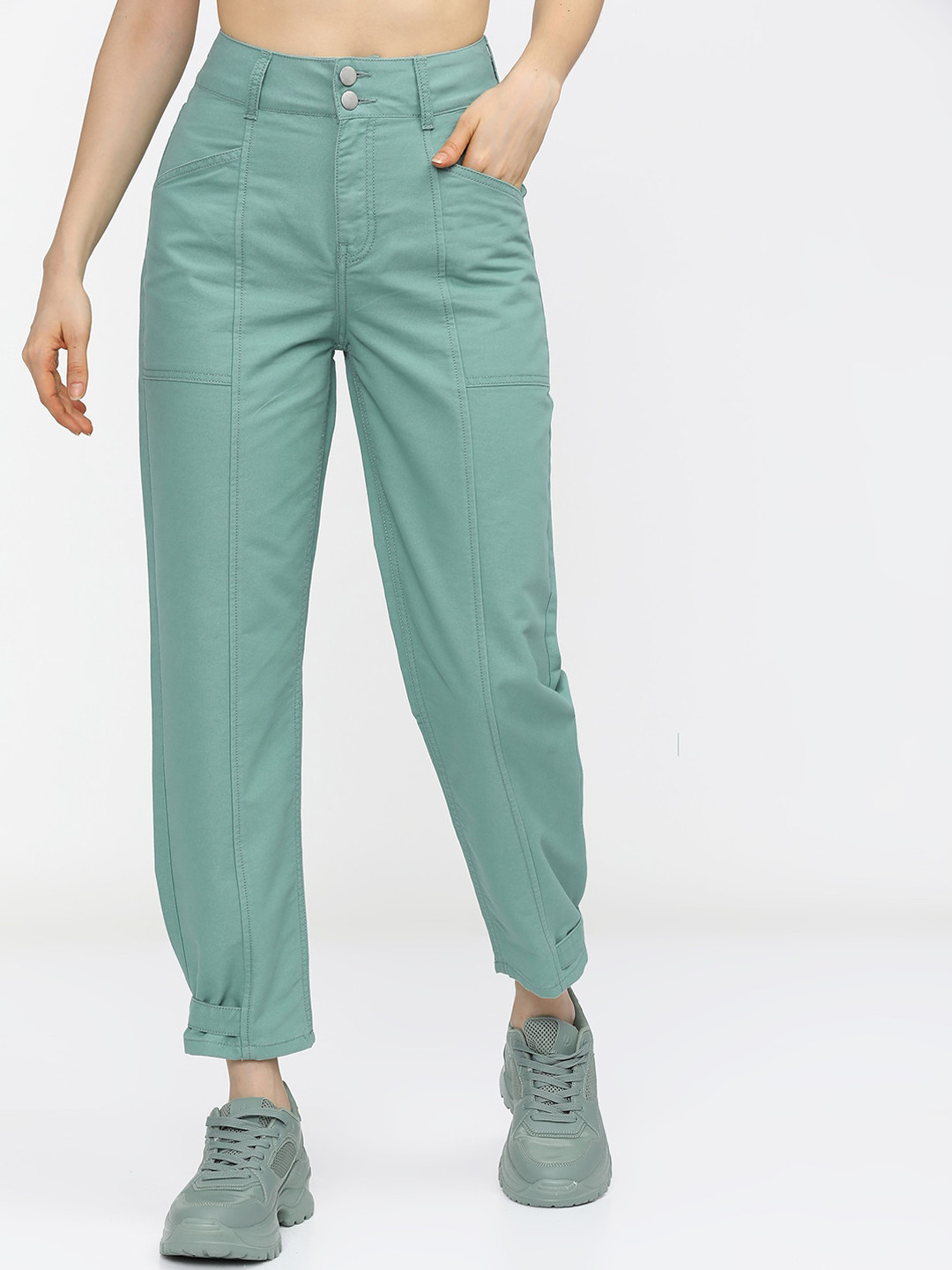 Tokyo Talkies Women Teal Regular Fit Clean Look Non Stretchable  Jeans