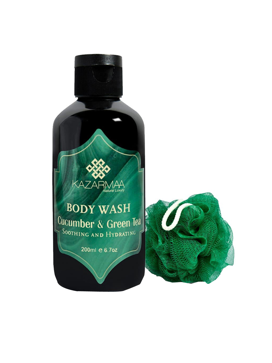 KAZARMAA Soothing and Hyderating Cucumber & Green Tea Shower Gel - 200 ml