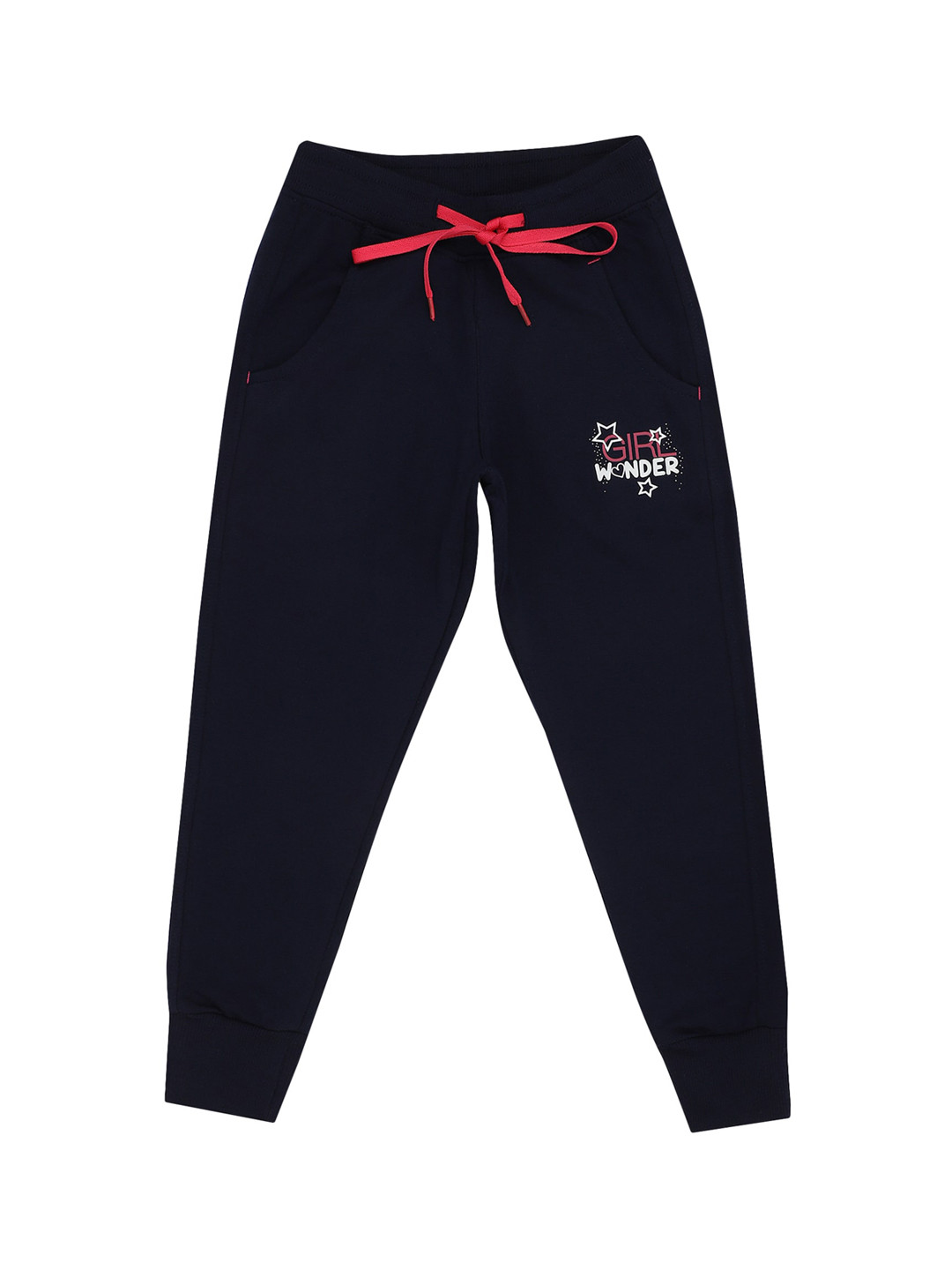 PROTEENS Girls Antiviral & Antibacterial Navy Blue Cotton Track Pants