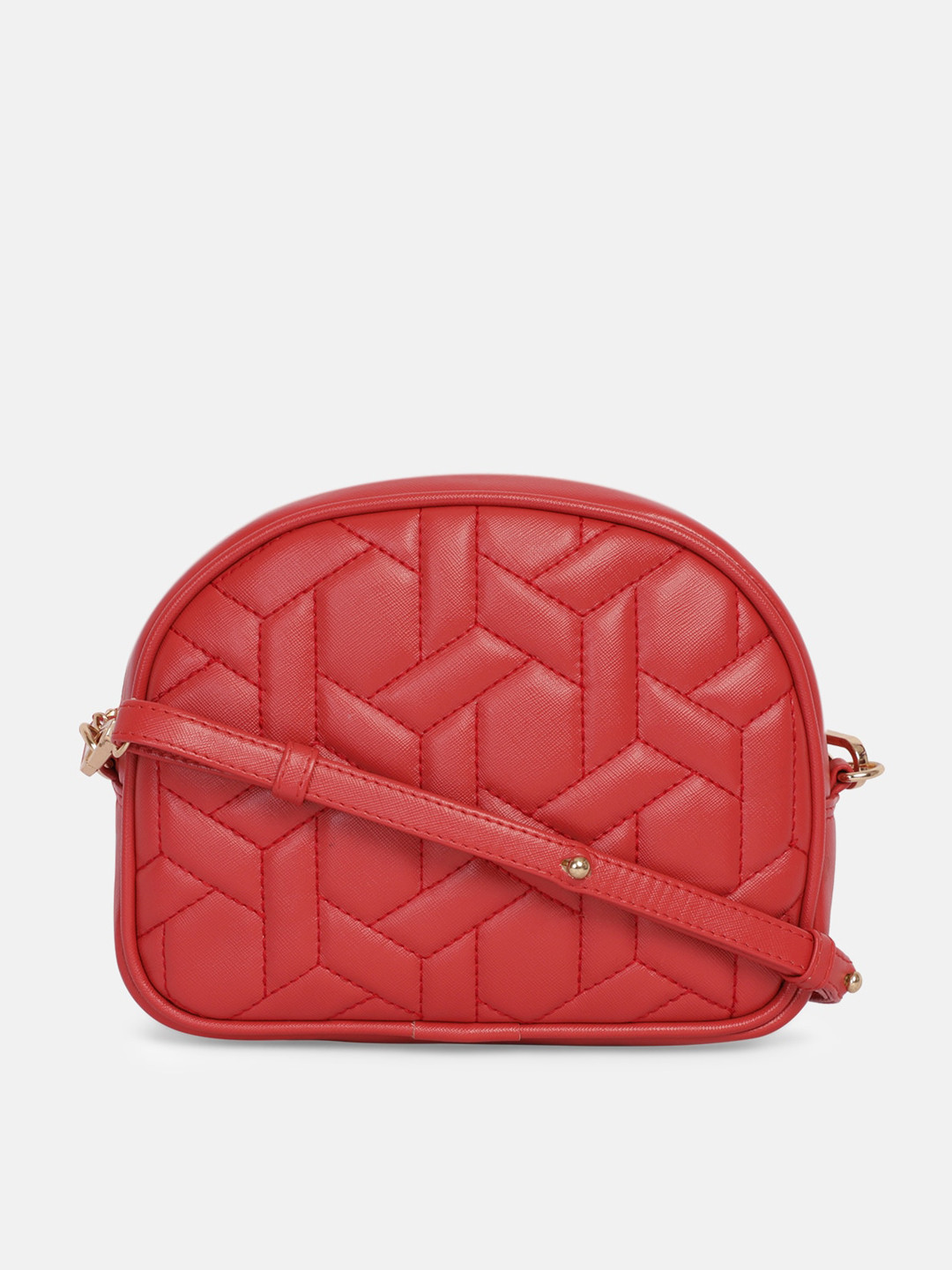 Bagsy Malone Red PU Half Moon Sling Bag