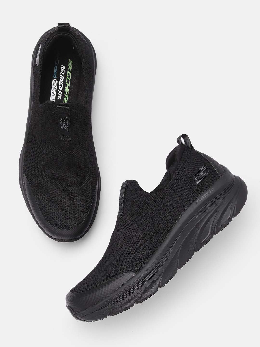 Skechers Men Black D'LUX WALKER - QUICK UPGRADE Sneakers