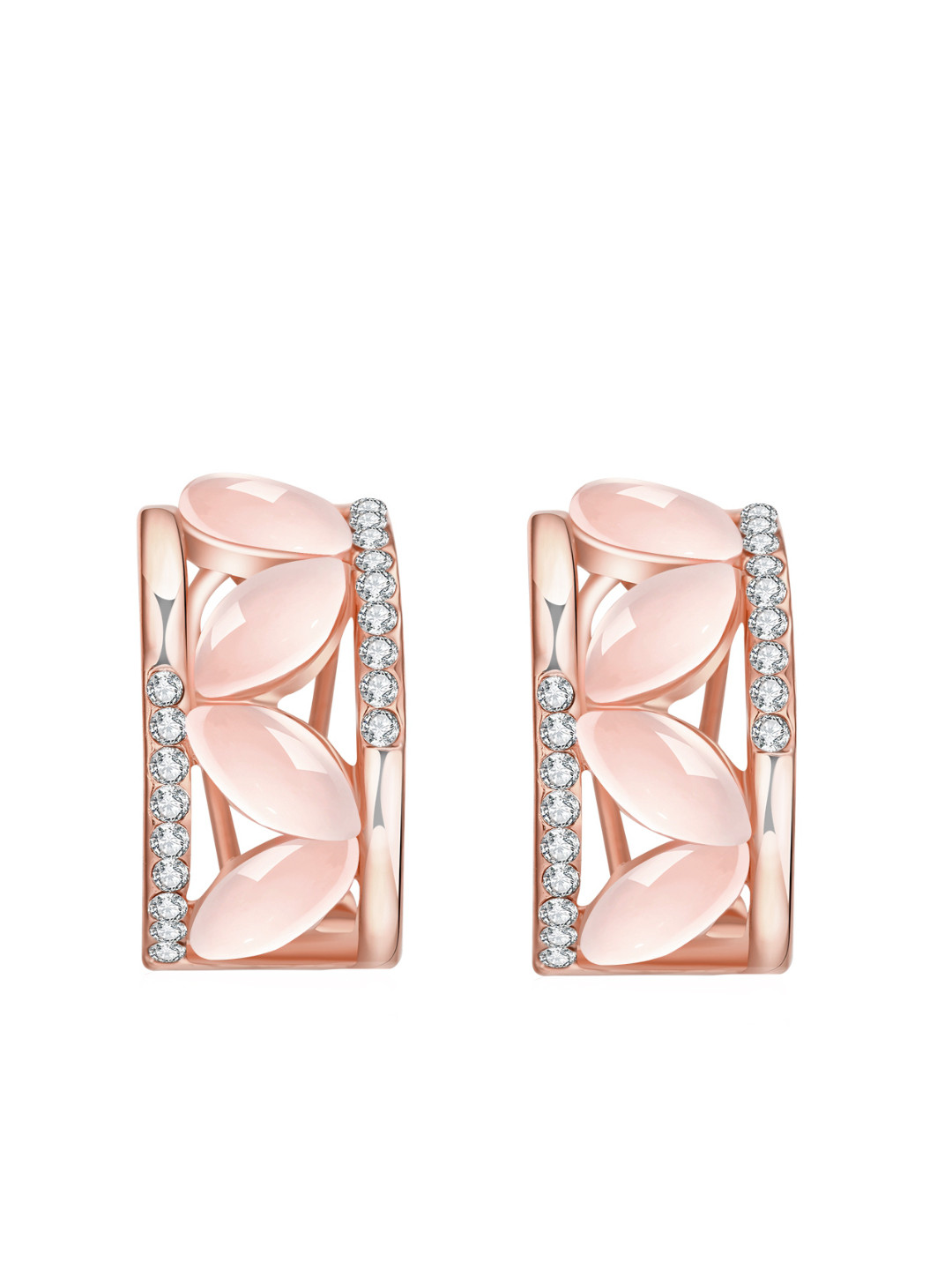 Yellow Chimes Gold-Toned Contemporary Studs Clip On Earrings