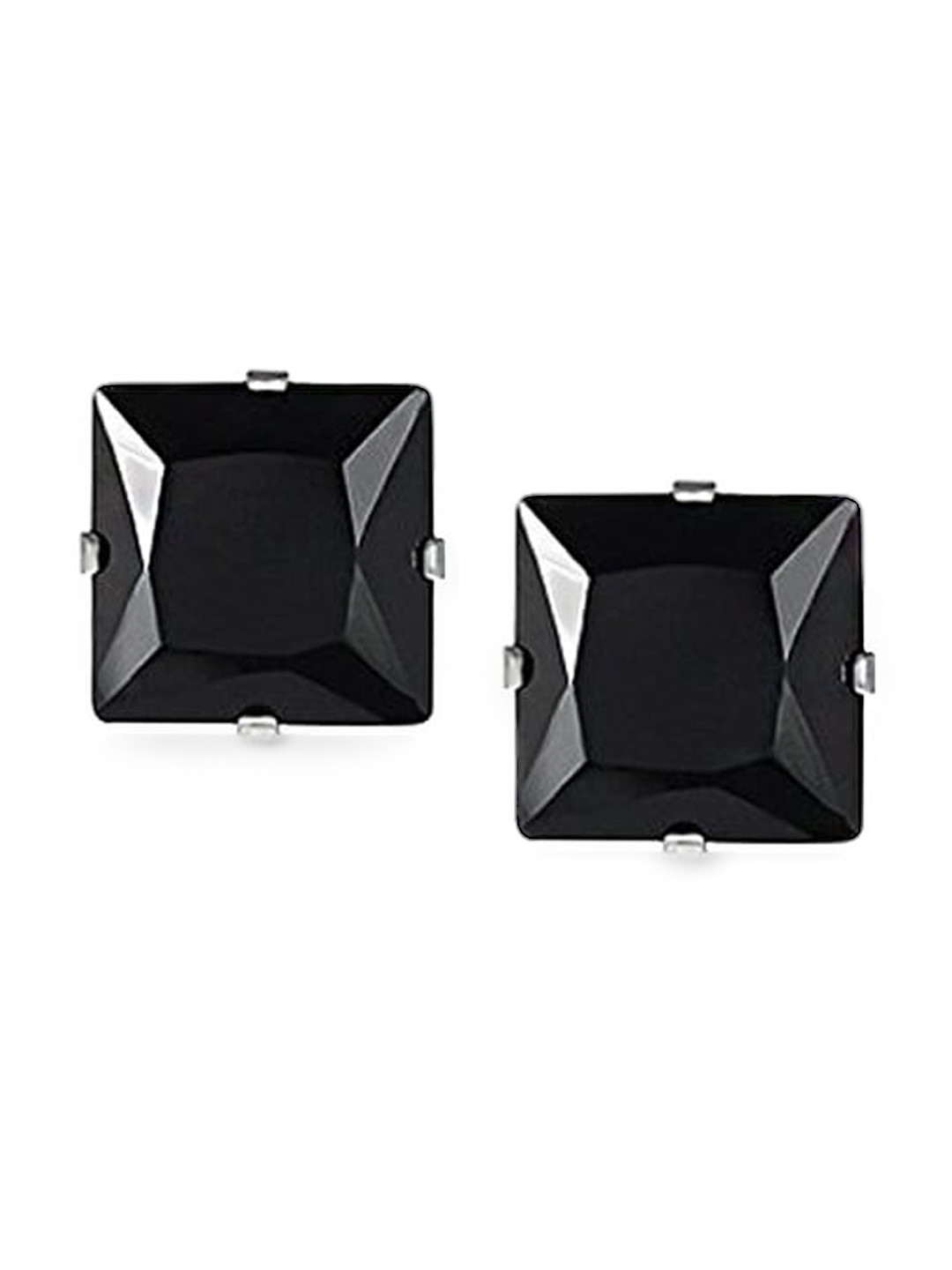 Yellow Chimes Black Spiked Studs Earrings