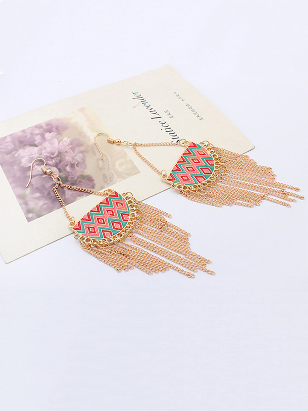 Chimes Enamelled Gold-Plated Kundan Studs