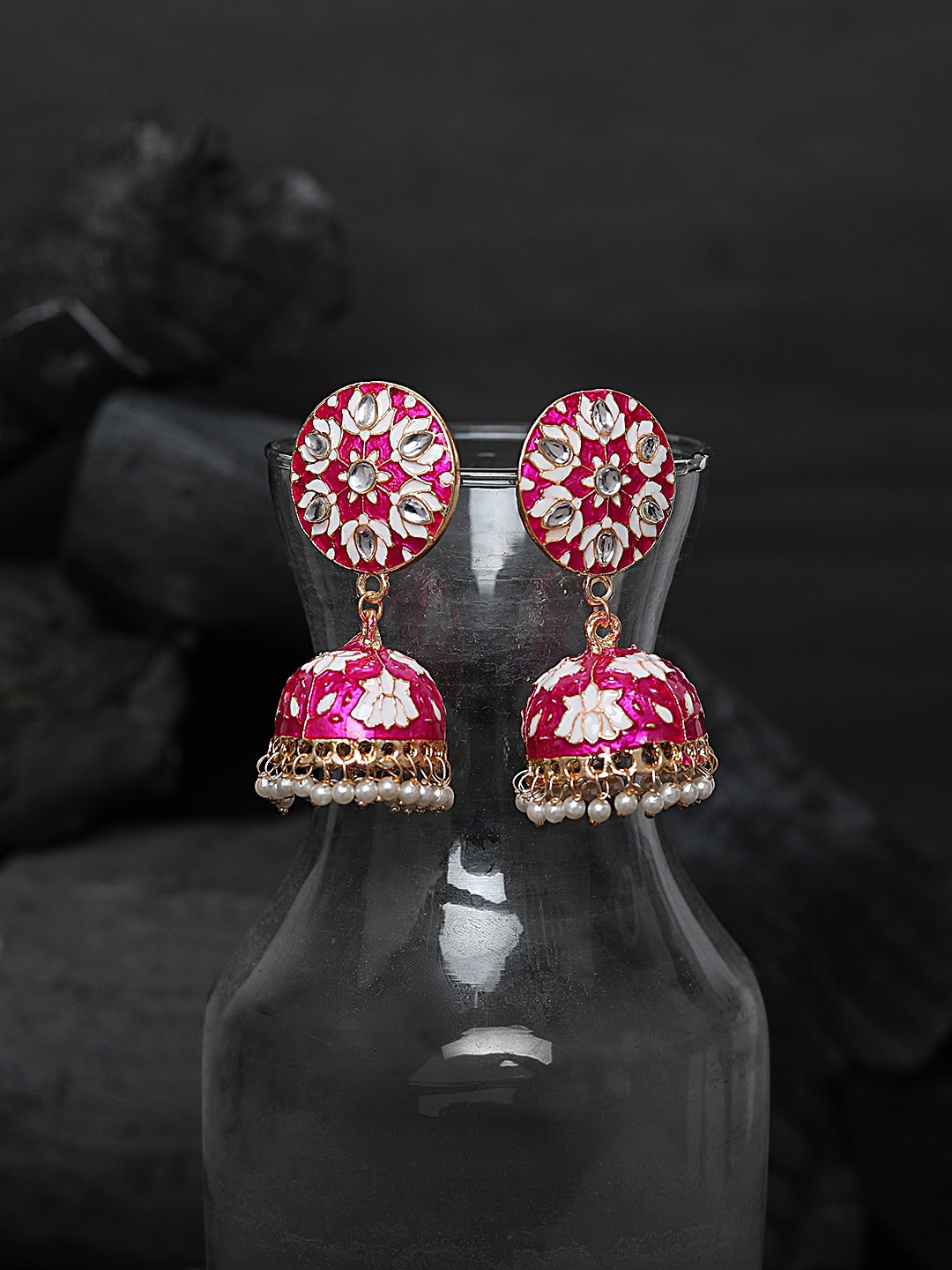 Meenakari earrings deals myntra