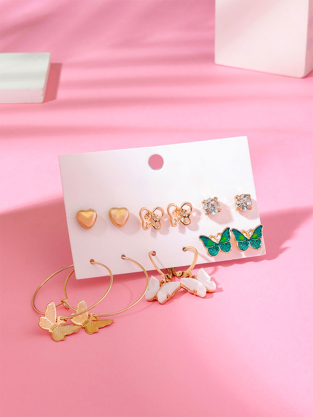 Chimes Butterfly Design Gold-Plated Studs