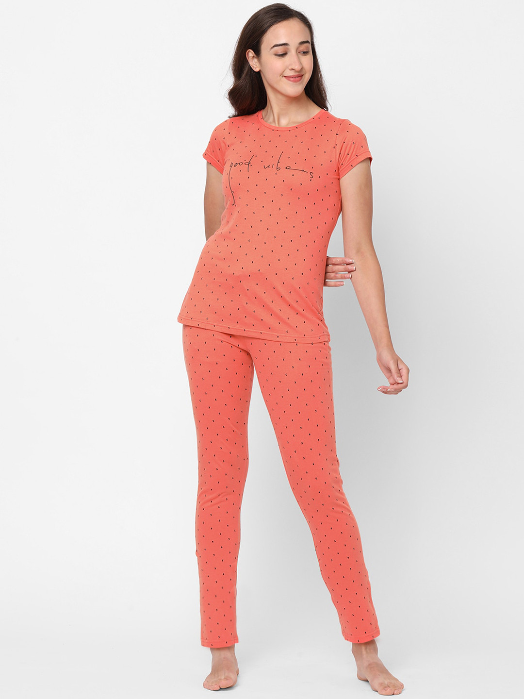 Sweet Dreams Women Coral Nightwear Set