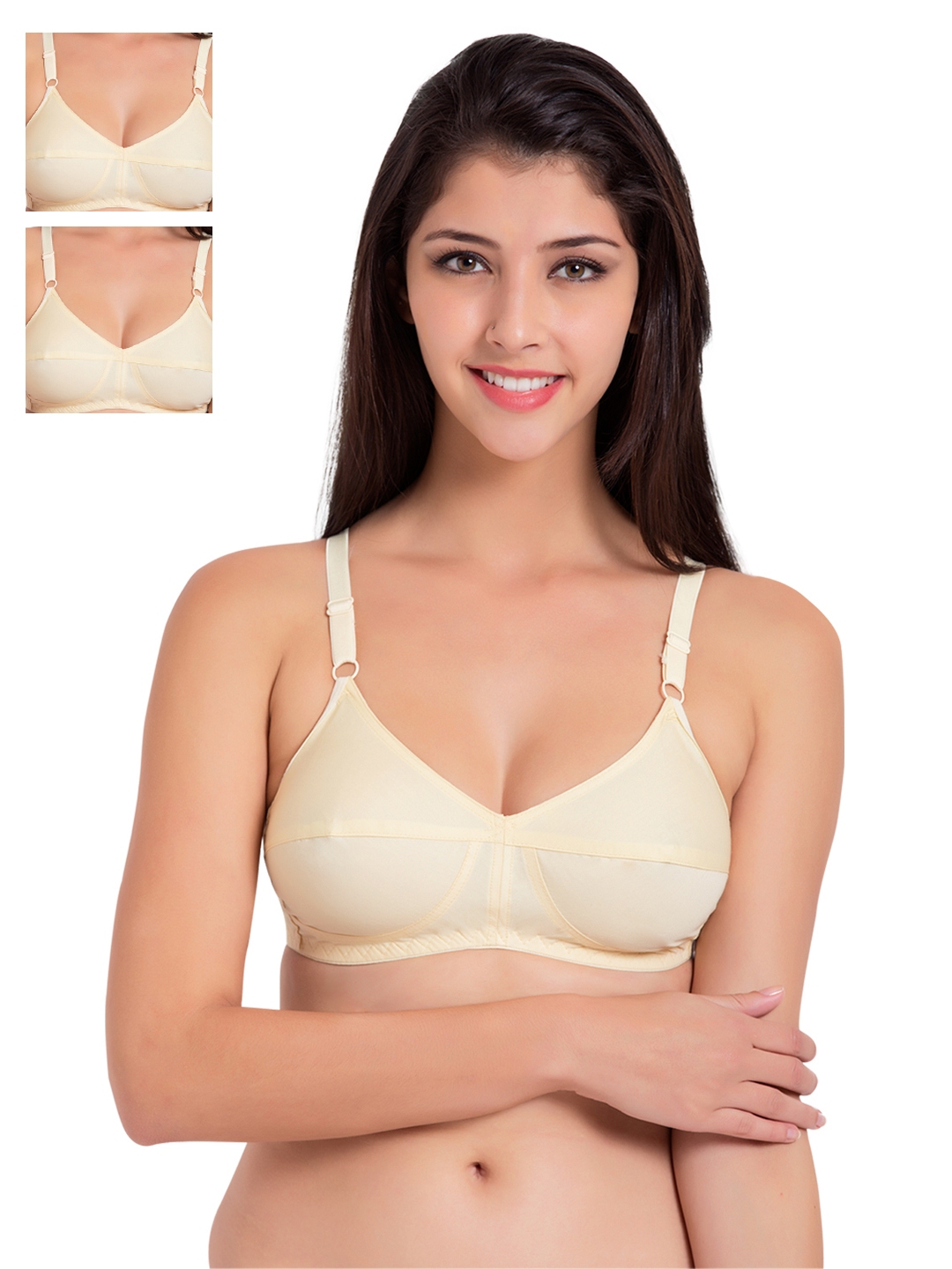 Buy Souminie Pack Of 3 Beige Full Coverage Bras SLY931SK 3PC 44D