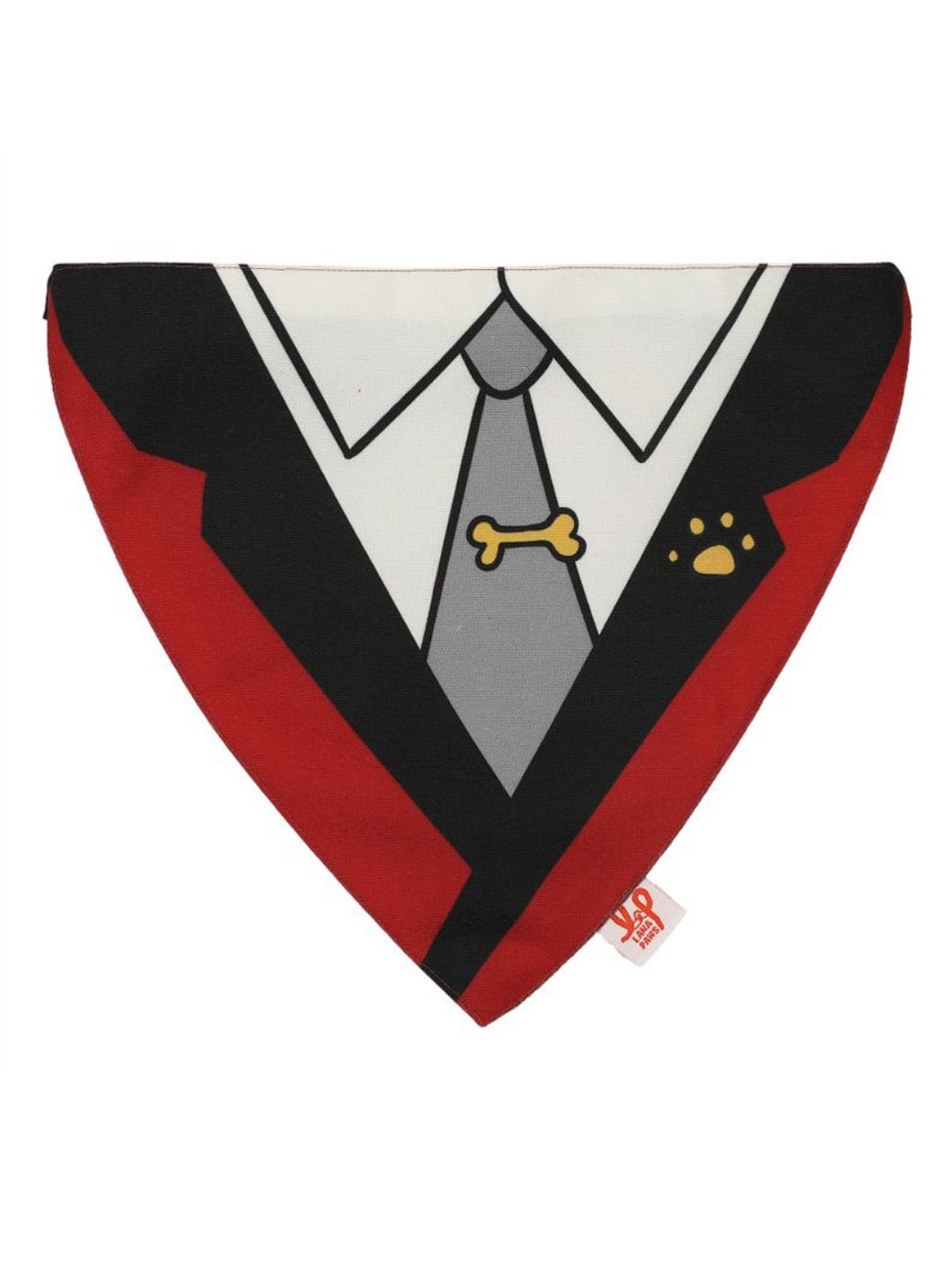 LANA PAWS Black & Maroon Graphic Printed Dog Bandana Scarf