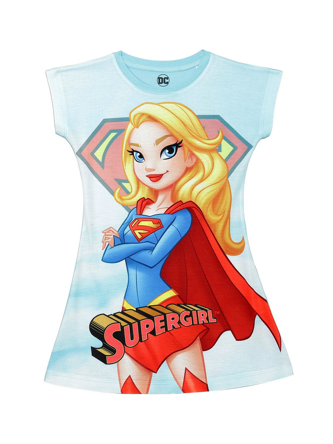 DC by Wear Your Mind Blue & Red A-Line Dress