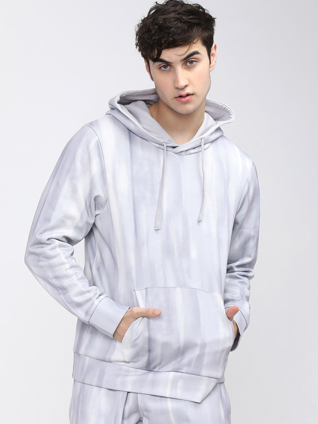 HIGHLANDER Men Grey Hooded Sweatshirt