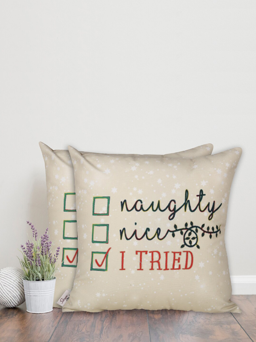 Home Printed The best Anti-Wrinkle 2 Pcs Embroidered Cushion Covers -18x18In