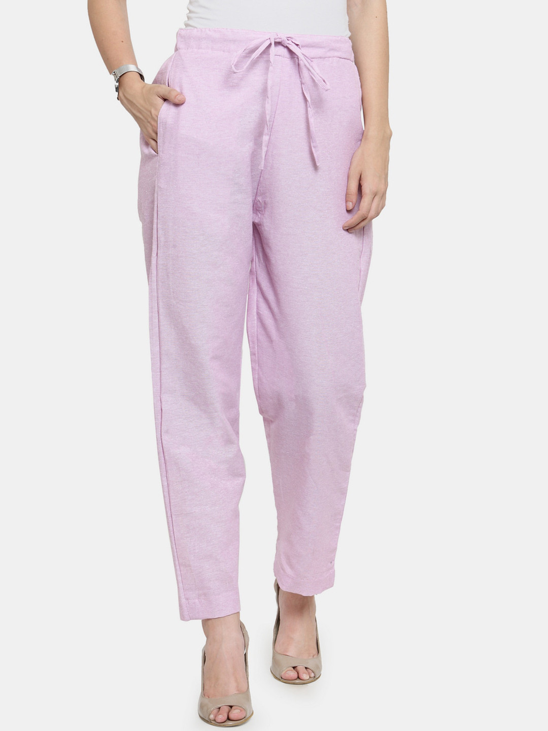 Enchanted Drapes Women Purple Trousers
