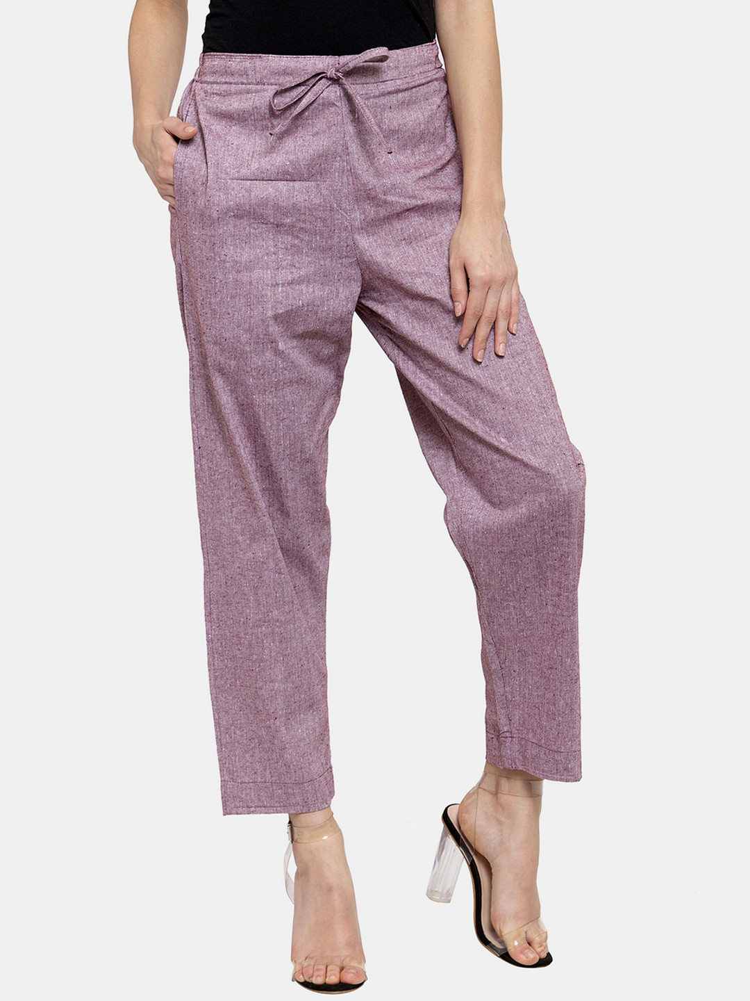 Enchanted Drapes Women Purple Trousers