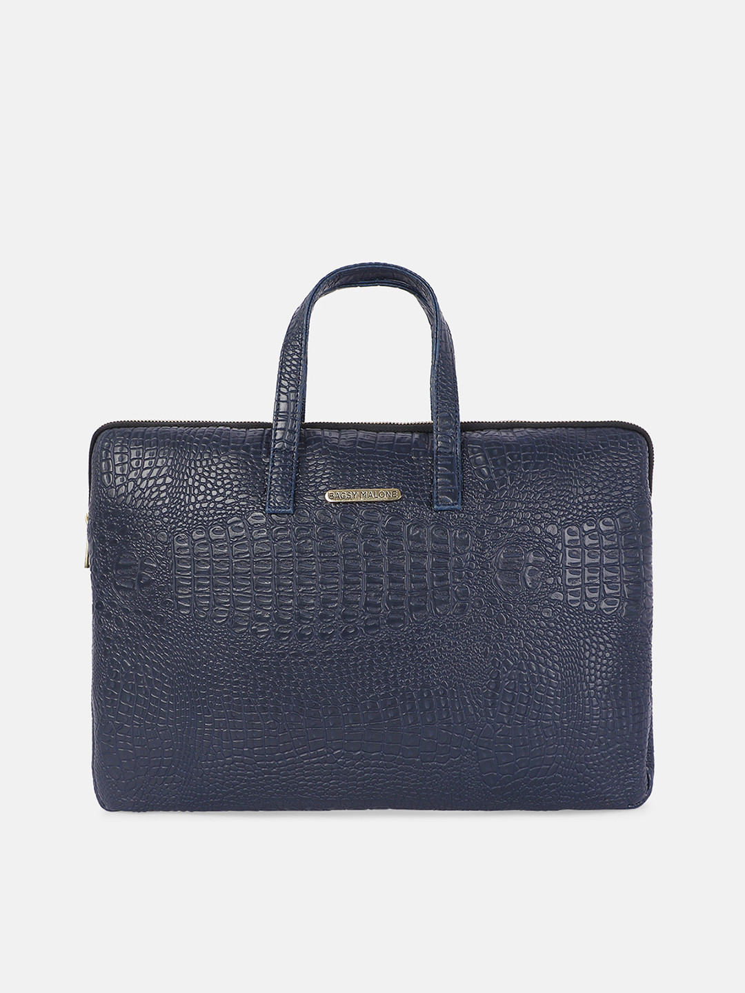 Bagsy Malone Unisex Blue Textured PU Laptop Bag