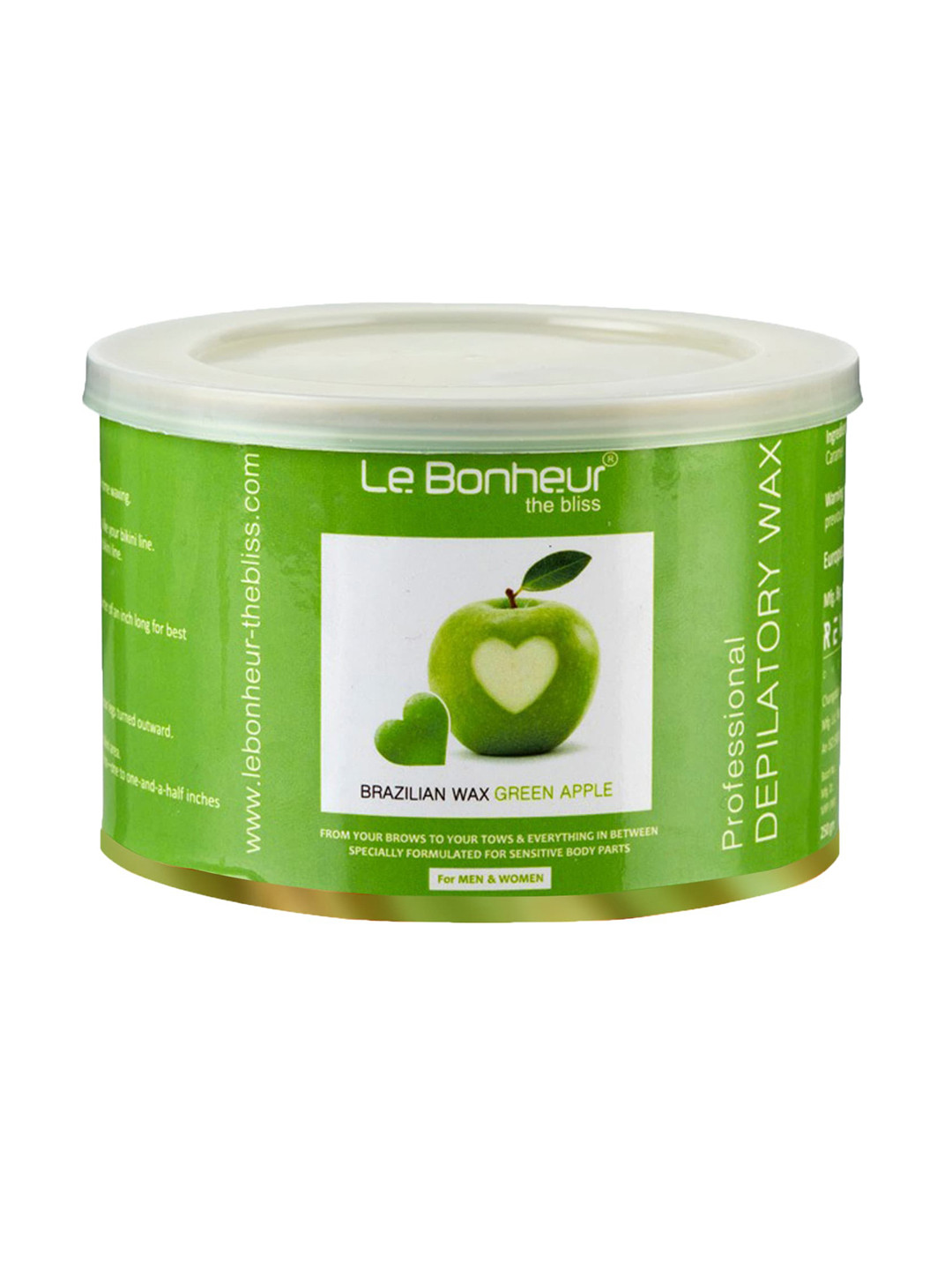 Le Bonheur Unisex Green Apple Stripless Brazilian Liposoluble Wax
