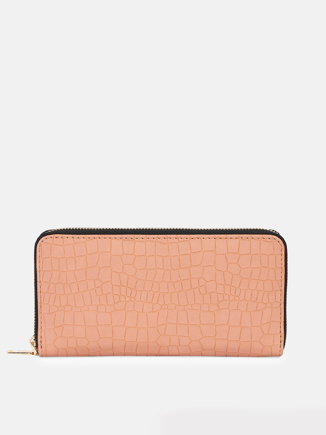 Bagsy Malone Peach-Coloured Textured Purse Clutch