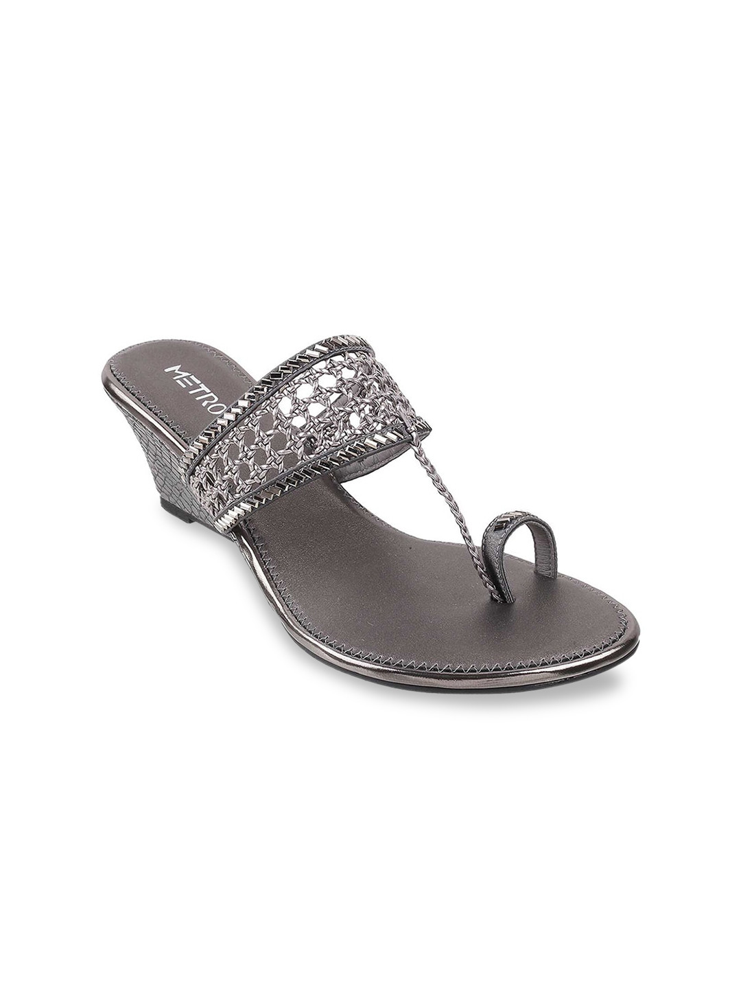 Metro Grey Wedge Sandals