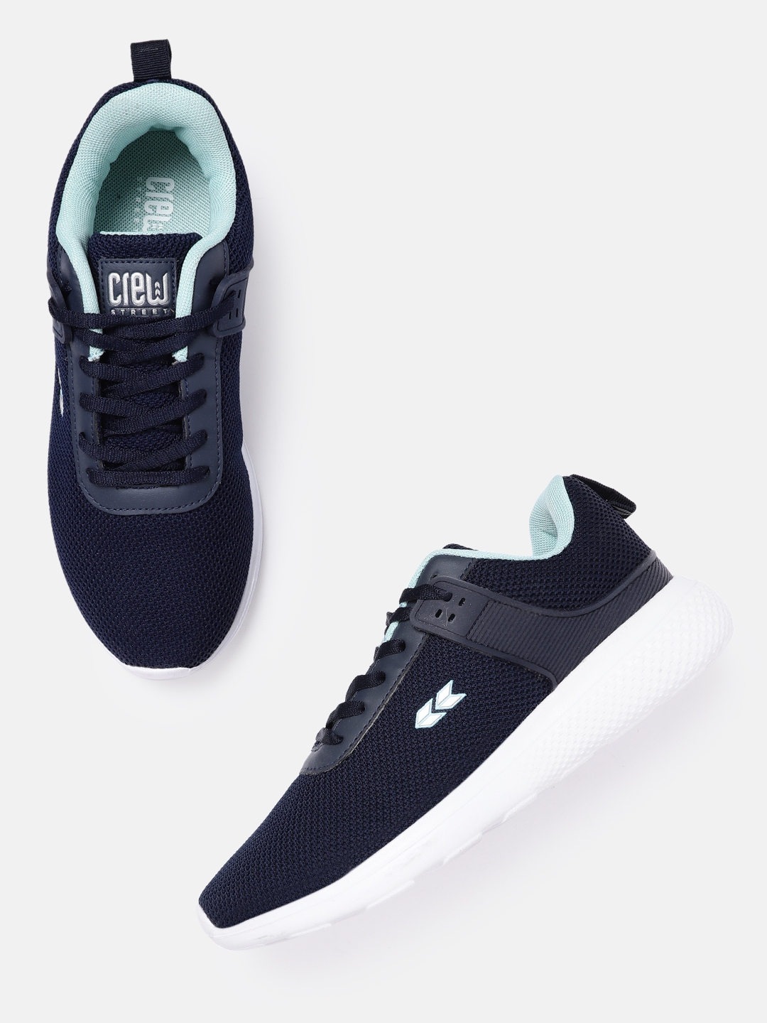Buy Crew STREET Women Navy Blue Woven Design Walking Shoes