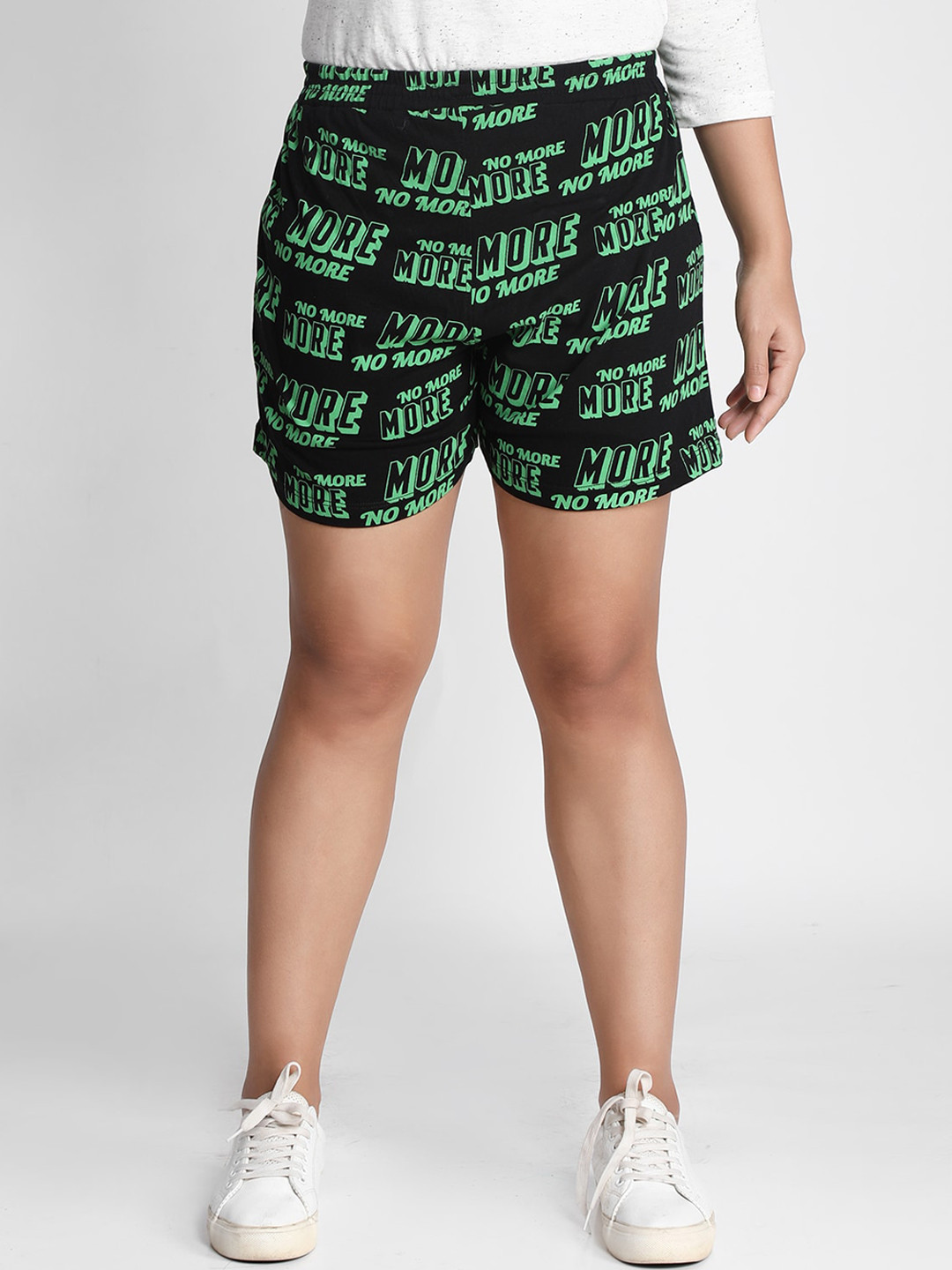 Dream of Glory Inc Women Black Printed Outdoor Shorts