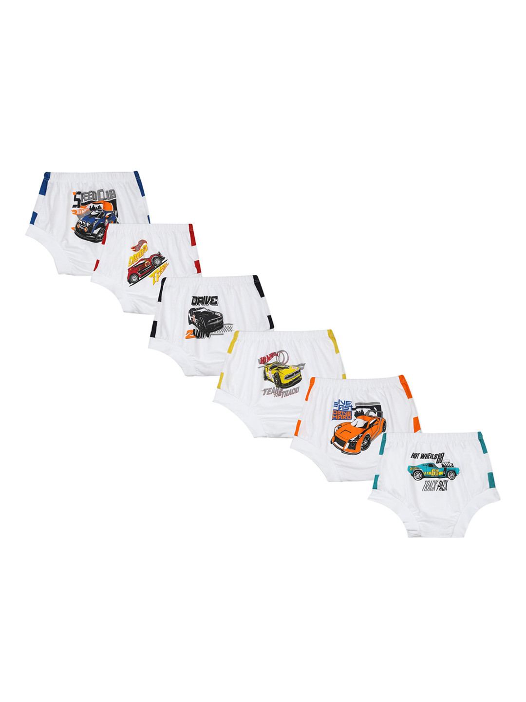 Red Rose Boys Pack Of 6 Printed Cotton Boxer Style Briefs