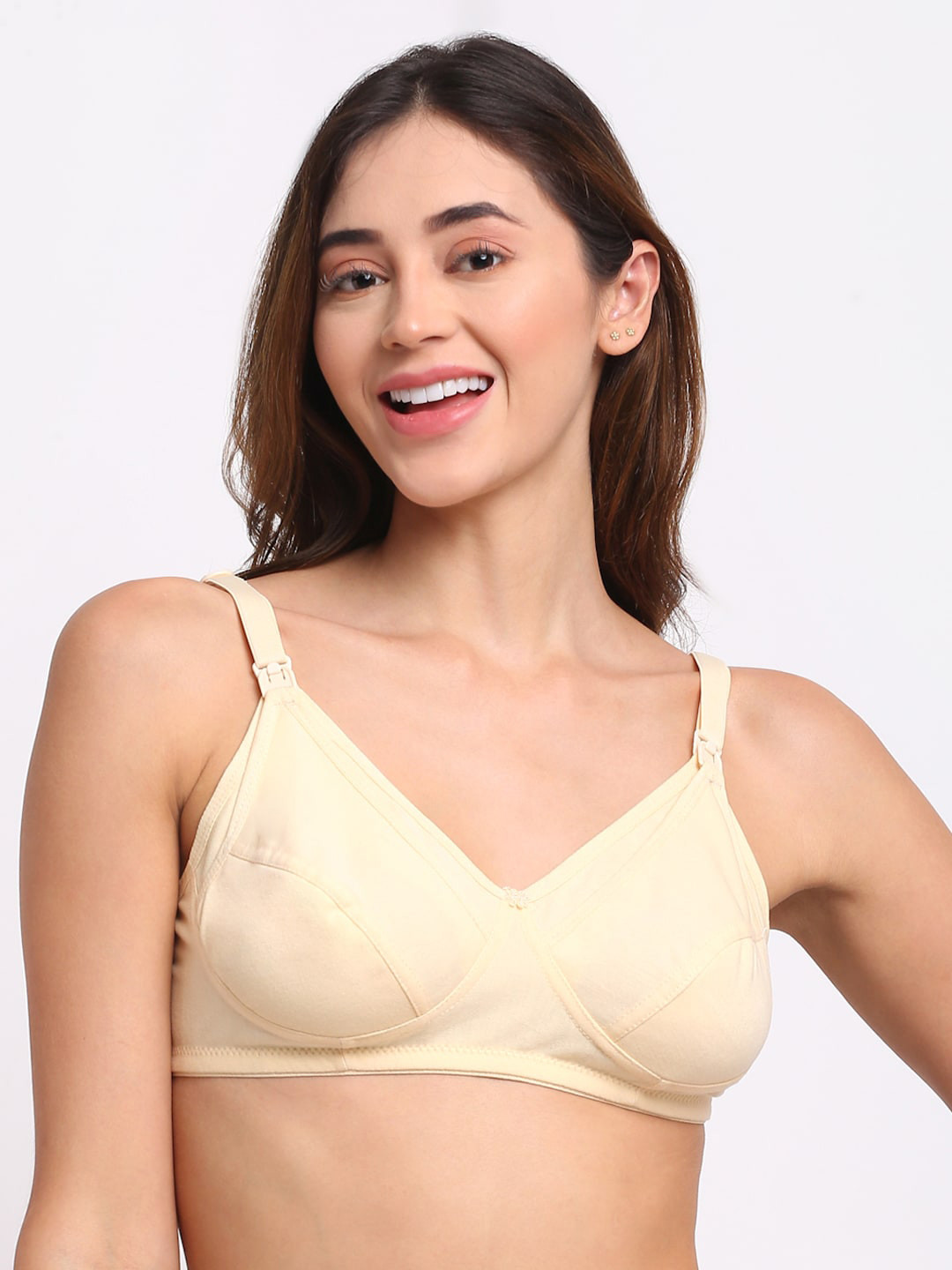 MYLO ESSENTIALS Pack Of 3 Beige Bra - Maternity/Nursing
