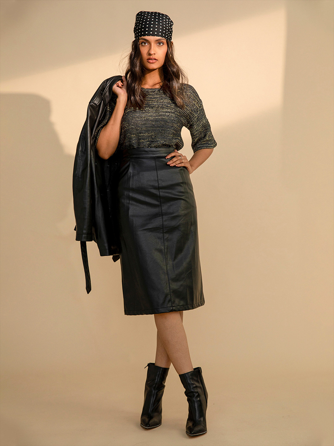 Crimsoune Club Women Black & White Speckled Pullover